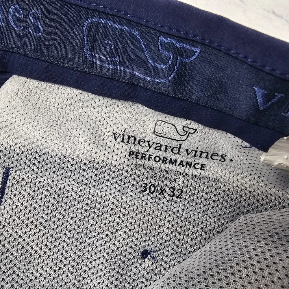 Vineyard Vines Performance Pants Men 30x32 Navy Blue Stretch Chino Golf Trousers